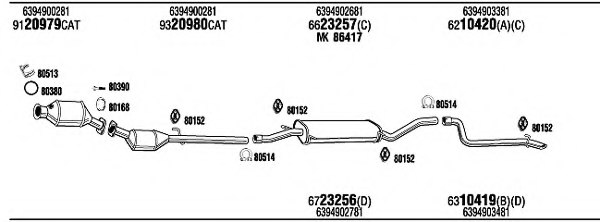 FONOS MBH17418 Exhaust System